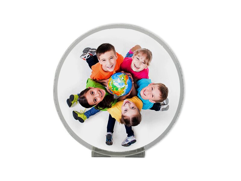 B-Present זכוכית דקה קוטר 20 עם מעמד פלסטיק