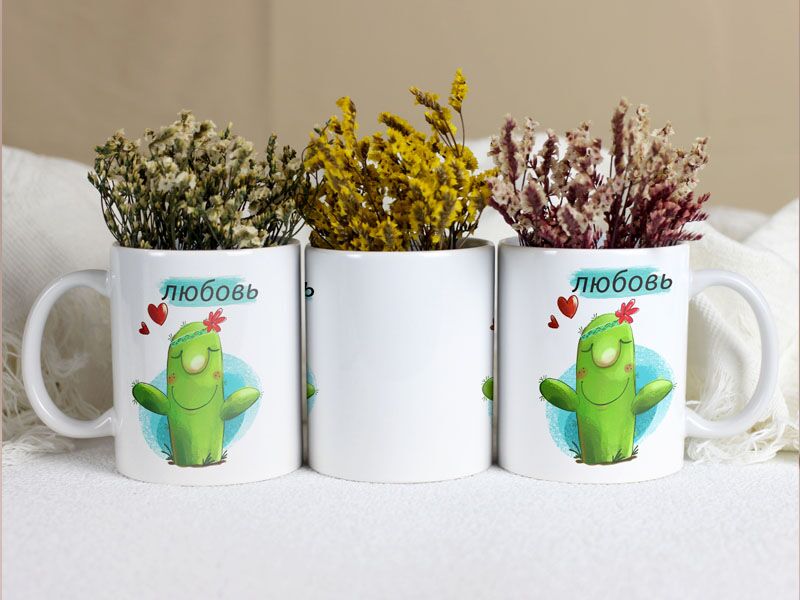 B-Present ספל קקטוס אהבה ברוסית