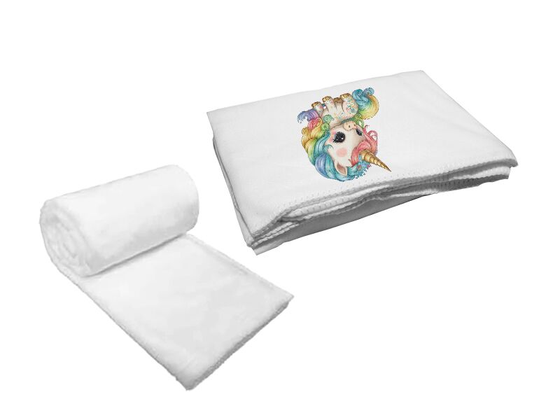 B-Present שמיכת פליז- כירבולית עם הדפס אישי